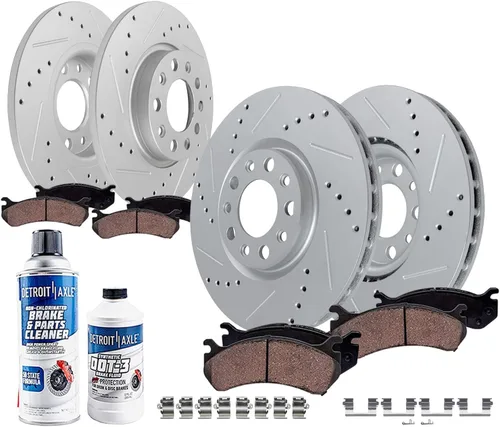 Vista 34 de Detroit Axle - Kit de freno trasero para Chevy GMC Silverado Sierra Suburban 1500 Yukon Tahoe Avalanche Cadillac Escalade Pinza de freno de disco