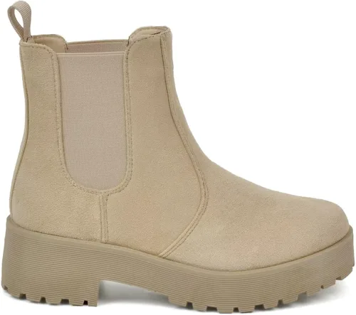 Vista 2 de MUSSHOE Chelsea Chunky Heel Boots Womens Fall Ankle Platform Boot Slip On Winter Moto Booties for Women Trendy Comfy