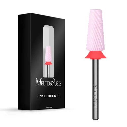 Vista 9 de MelodySusie Brocas de uñas 5 en 1, brocas de cerámica de corte cruzado de 3/32 pulgadas, adecuadas para manicura, pedicura, cutícula, esmalte