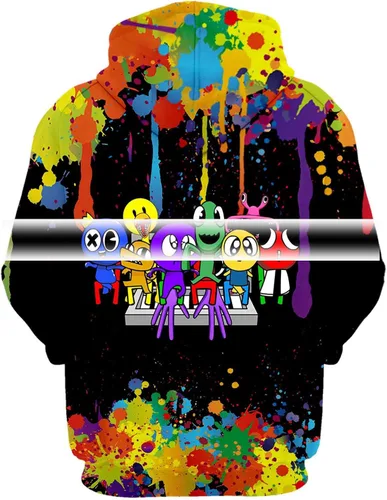 Vista 2 de Sudaderas con capucha para niños y niñas con estampado 3D sudadera casual con capucha suéter de manga larga con bolsillos