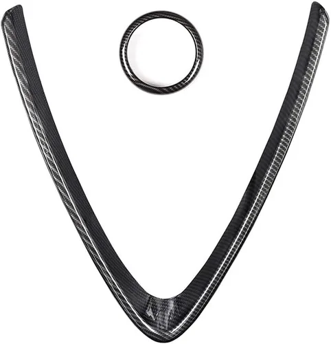 Vista 8 de YIWANG Marco de decoración de parrilla frontal de plástico ABS estilo fibra de carbono para Alfa Romeo Giulia 2017 2018 2019 piezas