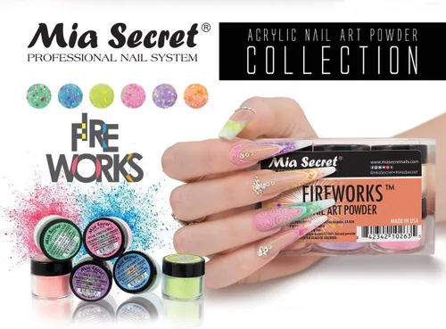 Vista 2 de Mia Secret - Colección de polvo acrílico para uñas, polímero Marry ME, 6 piezas