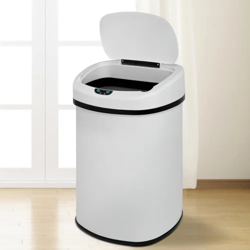 Vista 8 de Basurero de cocina de acero inoxidable de 13 galones con pedal de pie, cubo interior extraíble, resistente a las huellas dactilares, cierre suave