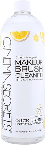 Vista 9 de Cinema Secrets Solución limpiadora de brochas de maquillaje original, limpiador profesional para brochas de maquillaje, fórmula de secado rápido