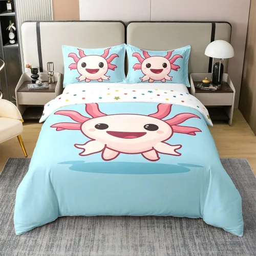 Vista 23 de Funda de edredón de campista 100% algodón individual, juego de ropa de cama de campamento feliz para niños y niñas, funda de edredón de remolque