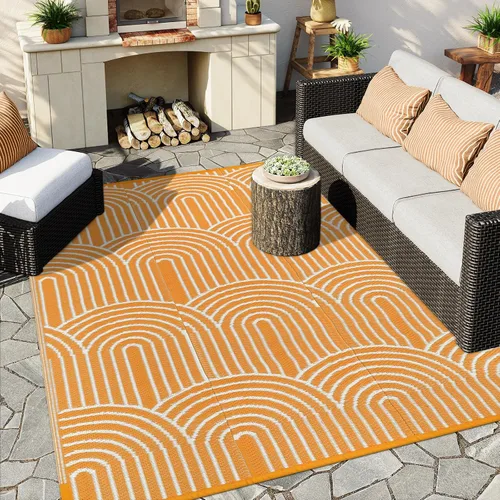 Vista 39 de Anidaroel Alfombra de área para exteriores para patio, 4 x 6 pies, impermeable, reversible, alfombra de paja de plástico para exteriores, alfombra