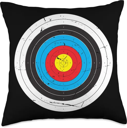 Vista 5 de Archer Gifts Archery Accessories & Stuff (Impresión en la parte posterior) Divertida almohada retro con tiro con arco Target Hunter, 16 x 16