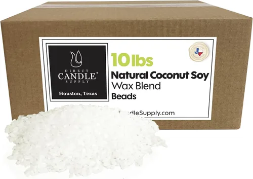 Vista 7 de Perlas de cera de coco y soja para hacer velas 5 libras de pastillas de cera de coco y soja para la fabricación de velas Mezcla suave