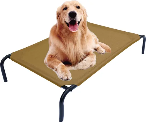 Vista 9 de Cuna elevada para mascotas pequeñas, cama elevada para perros con malla transpirable, marco de acero resistente