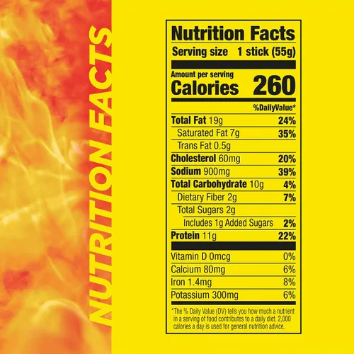 Vista 2 de Slim Jim Monster - Palitos de carne ahumada, sabor original, 0.39 oz de proteína por barra, 1.94 onzas