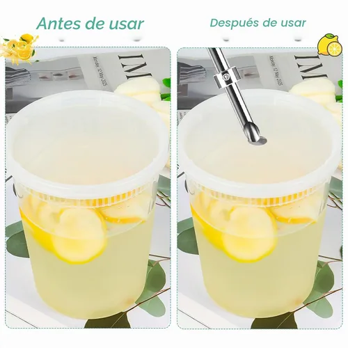 Vista 5 de Paquete de 1 perforador de acero inoxidable 316 para tapas de plástico, vasos de limonada, perforador de agujero afilado de limonada