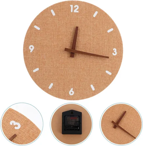 Vista 8 de 1pc reloj de pared rústico colgante reloj digital de pared simple decorativo reloj romano número madera