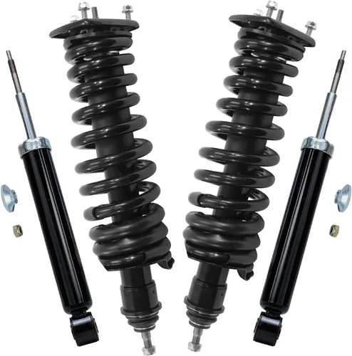 Vista 113 de Detroit Axle - Puntales y Amortiguadores para Chevy Traverse Buick Enclave GMC Acadia Saturn Outlook 2007-2012, 2 puntales delanteros con resorte