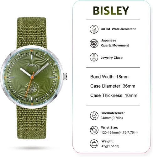Vista 5 de Relojes deportivos impermeables para mujer, correa de nailon, reloj analógico de cuarzo, regalo para niñas y señoras