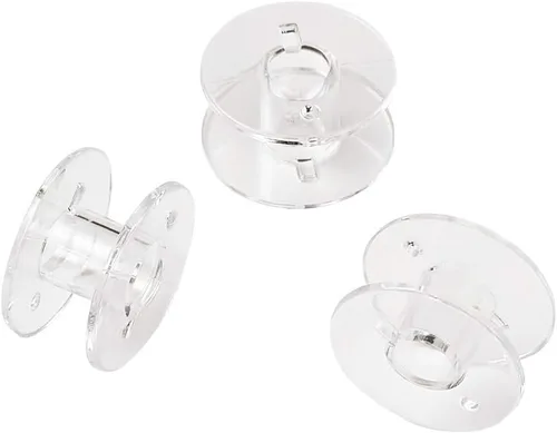 Vista 4 de Craftdady 200 bobinas vacías de plástico para bordar, máquina de coser de 0.81 pulgadas, rebordear hilo de hilo de hilo de alambre Bobina