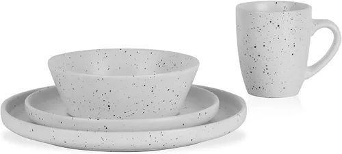 Vista 9 de Stone Lain Jade - Vajilla de gres de 16 piezas para 4, color blanco