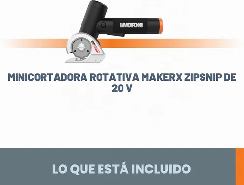 Vista 6 de Worx 20V MAKERX WX745L.9 ZipSnip Mini cortador giratorio (solo herramienta)