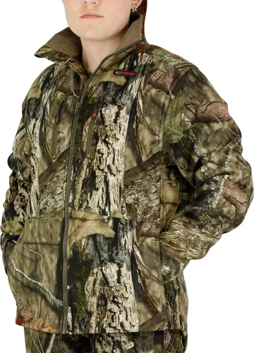 Vista 6 de Mossy Oak Chaqueta de caza para mujer, chaqueta de camuflaje para mujer, ropa de sherpa