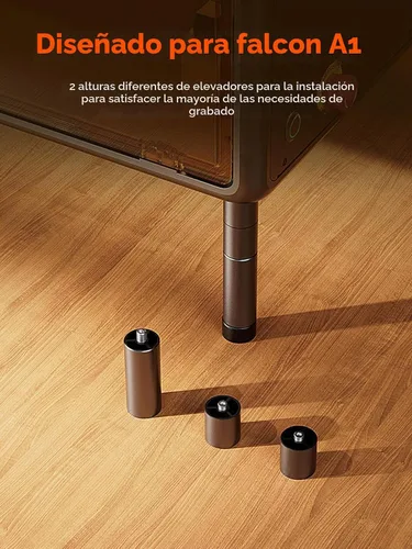 Vista 6 de Creality Kit de rodillos rotativos con elevadores para grabador láser Falcon A1, accesorios de grabado para grabar objetos cilíndricos, copa