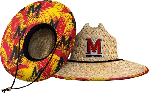 Vista 88 de FOCO - Sombrero de paja con logotipo de equipo universitario de NCAA y estampado floral para hombre