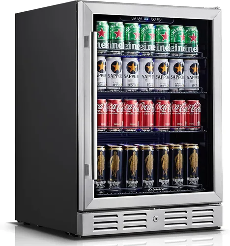 Vista 10 de Kalamera Mini Refrigerador para Bebidas y Vino Enfriador Incorporado o Independiente - Refrigerador Enfriador de Vino con Capacidad para 118 Latas