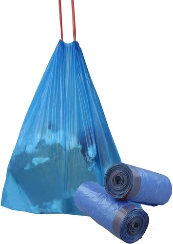 Vista 9 de Fiaze - Bolsas de basura de 2.5 galones, bolsa de basura con cordón azul, 220