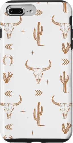 Vista 11 de Funda rústica elegante con diseño de calavera de toro sureño para iPhone 16