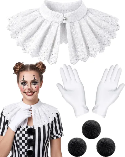 Vista 14 de Jecery 5 piezas de accesorios de payaso disfraz de Halloween Color 4