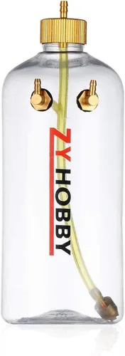 Vista 2 de Depósito de combustible de gas RC 360ML, botella de combustible ZYHOBBY para modelo de avión RC - plástico transparente