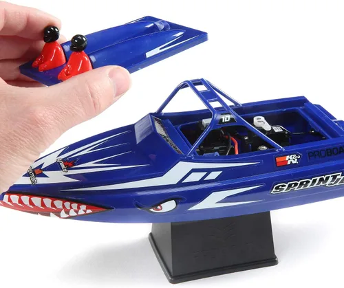 Vista 8 de Pro Boat Sprintjet PRB08045T2 - Barco a chorro de 9 pulgadas con autodeterminación en V cepillado RTR listo para funcionar, azul