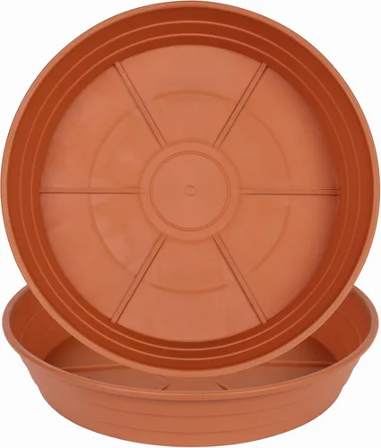 Vista 16 de Plato para macetas de 10 a 25 pulgadas, bandejas de riego extra profundas para macetas, bandeja de drenaje pesada para interiores sin agujeros, 4