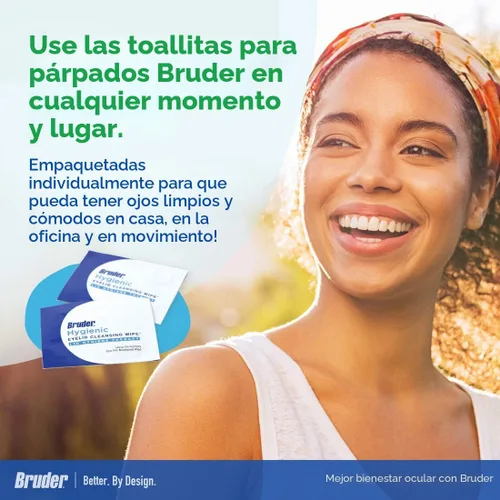 Vista 4 de Bruder Toallitas higiénicas de limpieza de párpados Toallitas exfoliantes sin enjuague que eliminan el exceso de aceite y desechos de párpados