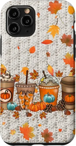Vista 27 de iPhone 16 Acción de Gracias Otoño Hojas Otoño Calabaza Especias Funda