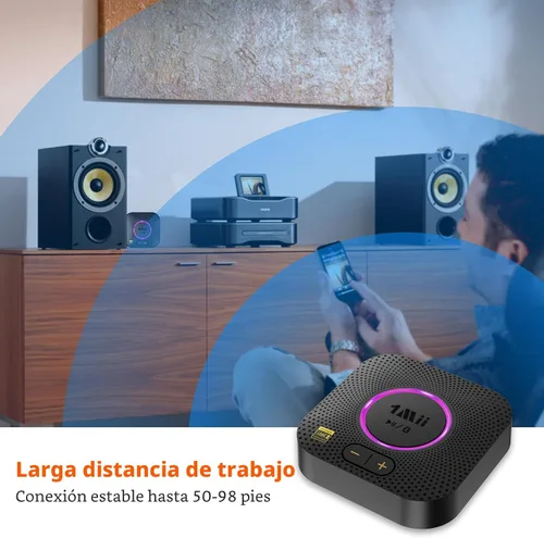 Vista 4 de 1Mii B06S+ Receptor Bluetooth 5.2 LDAC para sistema estéreo del hogar, transmisión de música de alta resolución, adaptador de audio inalámbrico