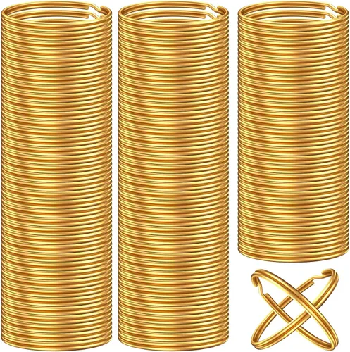 Vista 11 de 200 piezas de llaveros, anillos divididos a granel para llavero y manualidades (bronce)