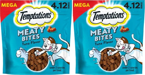 Vista 14 de Temptations Meaty Bites - Golosinas sabrosas y suaves para gatos, sabor a pollo, bolsa de 4.12 onzas