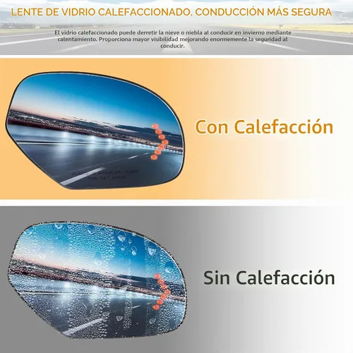 Vista 4 de Saihisday Espejo calefactable lateral izquierdo y derecho con señal de giro LED 2007-2014, repuesto para Cadillac Escaladeb Chevy Avalanche GMC