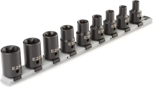 Vista 12 de TEKTON 1/2 pulgada Drive x E10 Zócalo de impacto de estrella externa poco profunda SID22410
