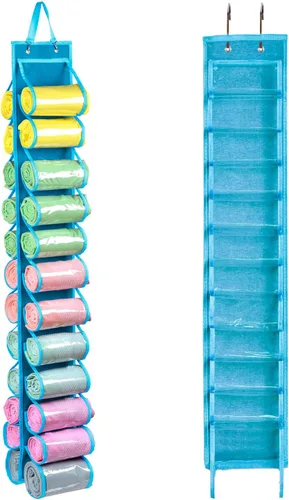 Vista 15 de Bolsa de almacenamiento para leggings con colgador, puede contener 24 leggings o camisas, compartimento para jeans, colgador de almacenamiento