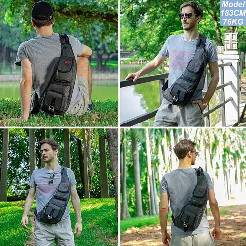Vista 7 de Nicgid Sling Bag - Mochila bandolera para hombre