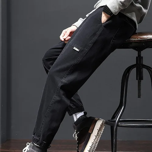 Vista 3 de GIERIDUC Pantalones deportivos de pierna ancha para hombre, pantalones de golf para hombre, ajuste relajado, plisados, delanteros, rectos