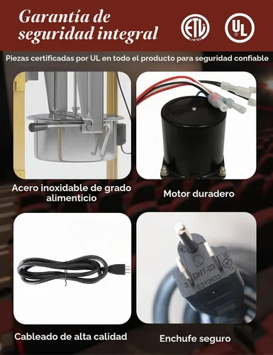 Vista 7 de Máquina de palomitas de maíz de 12 onzas, fabricante de palomitas
