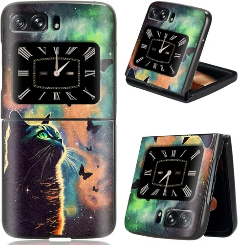 Vista 46 de Rossy Funda para Motorola Razr Plus 2023 para Moto Razr+ 2023 con patrón de niña africana para mujeres y hombres, ultra delgada, ligera