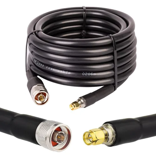 Vista 13 de XRDS -RF Cable SMA a N de 2 pies, conector N-macho a SMA-macho Cable de extensión KMR400 de baja pérdida