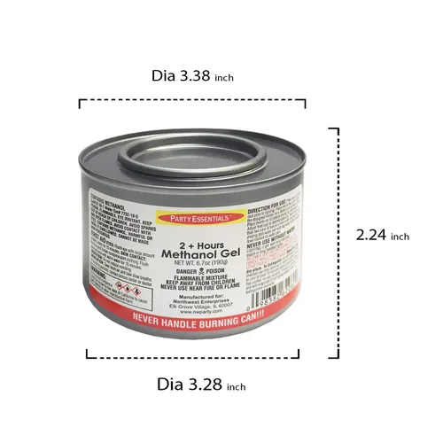 Vista 4 de Party Essentials - Kit de servicio para fiesta con calientaplatos y utensilios para servir, kit de repuestos, latas de combustible para calentar