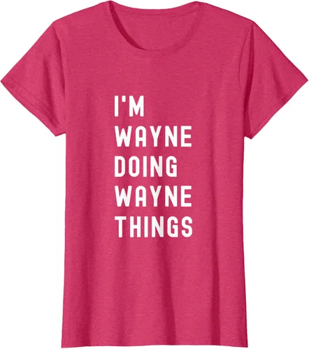 Vista 12 de Camiseta I'm Wayne Doing Wayne Things, Negro