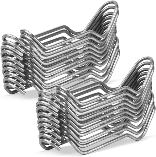 Vista 6 de 20 estacas de acero galvanizado para jardín, 4/5 pulgadas, 0.787 in, clips de enrejado de vid trepadora para tomate, pepino, berenjena, verduras