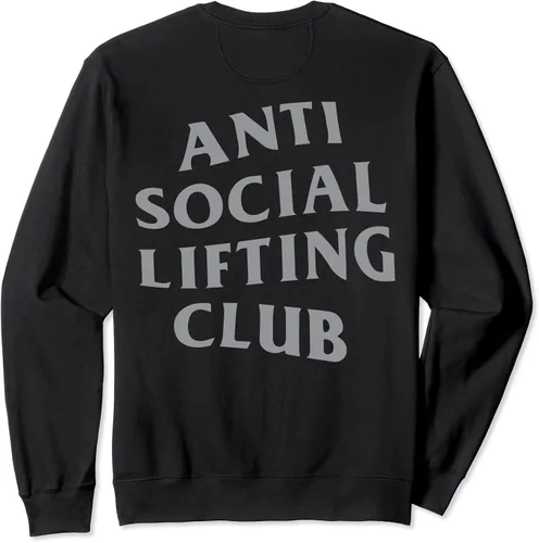 Vista 2 de Anti Social Lifting Club Gray Front Back Sweatshirt