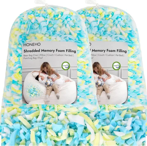 Vista 32 de Relleno de Espuma Viscoelástica con Gel Triturado de 1.13 kg, Relleno Cómodo y Suave para Silla de Puf, Relleno de Espuma Viscoelástica