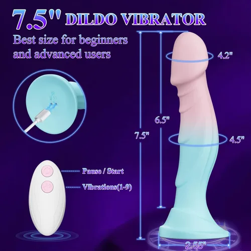 Vista 6 de Consolador de juguetes sexuales para mujer, consolador realista de silicona de 7.5 pulgadas con ventosa para mujeres, vagina, sexo anal, 9